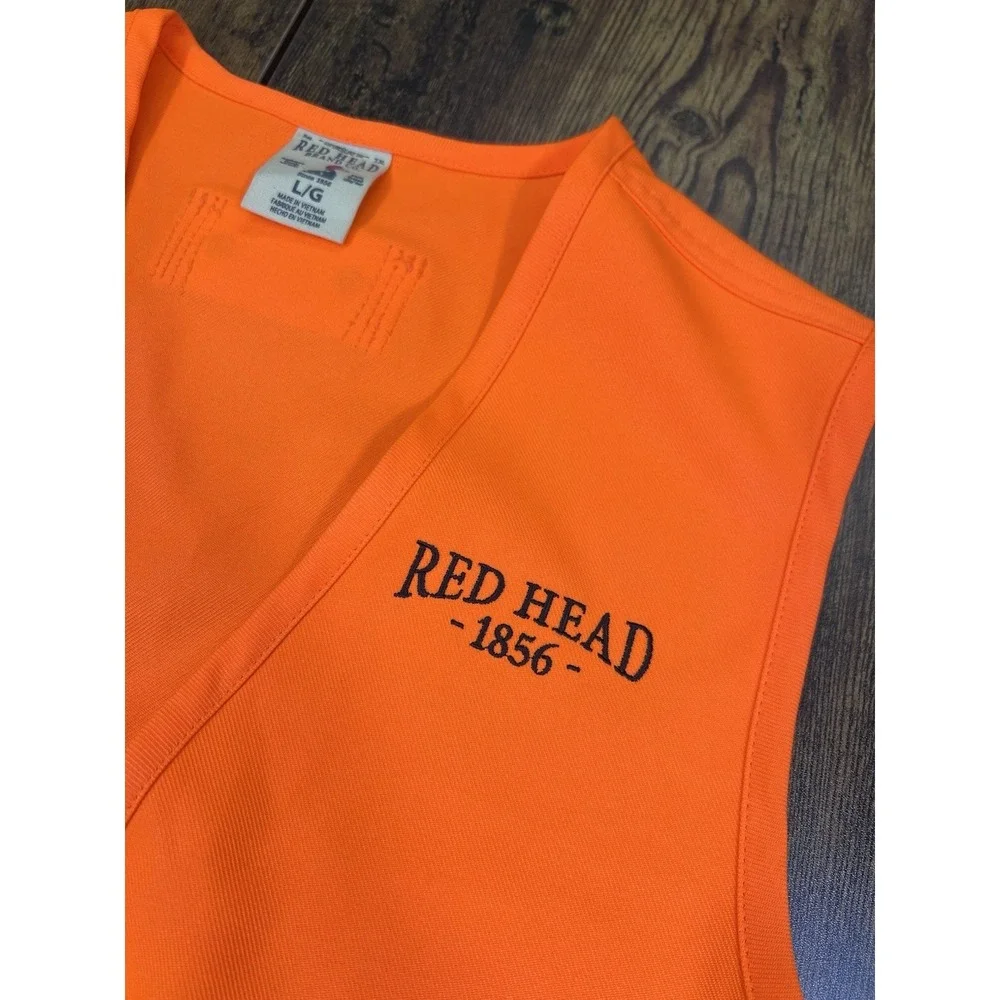 RedHead Blaze Orange Shooting Hunting Vest Men's Size L Full Zip Front Pockets
